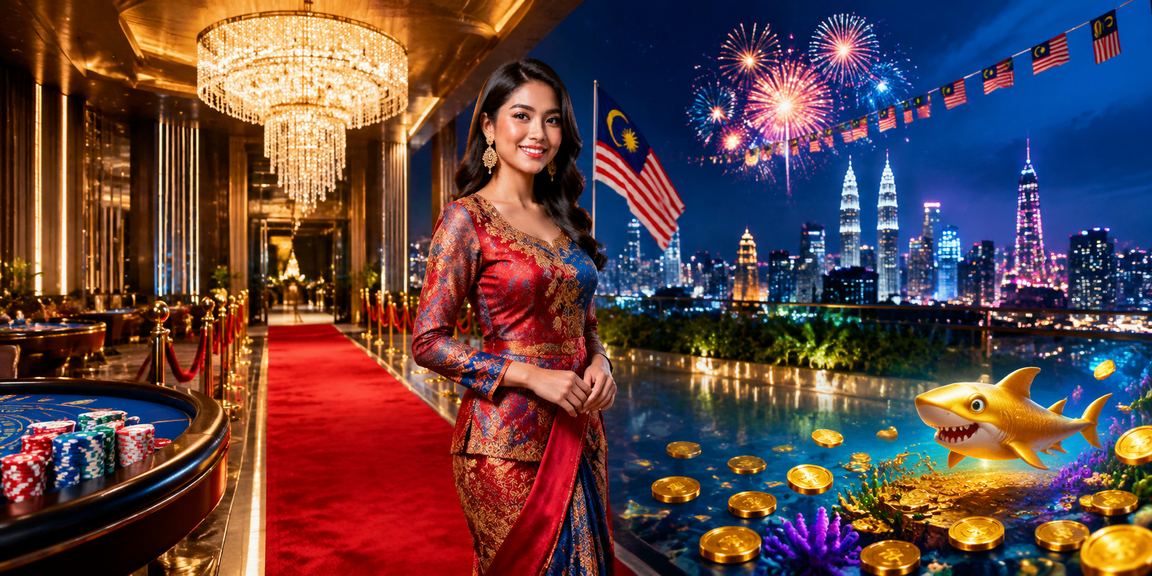 Permainan perikanan Malaysia dengan gaya Melayu yang meriah