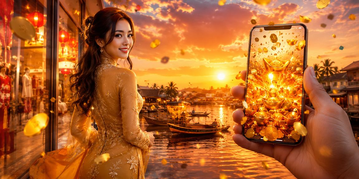 Pemain wanita Malaysia bermain kasino mudah alih memakai kebaya